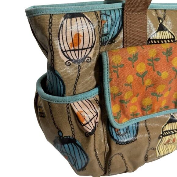 Fossil Tote Shoulder Bag Large Canvas Key Per Bird Cage - Picture 4 of 15